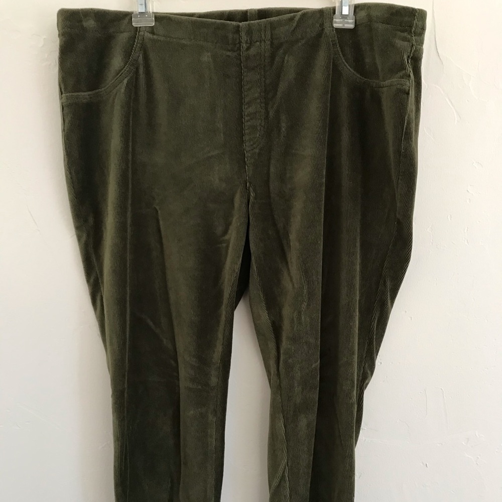 Green Corduroy Leggings